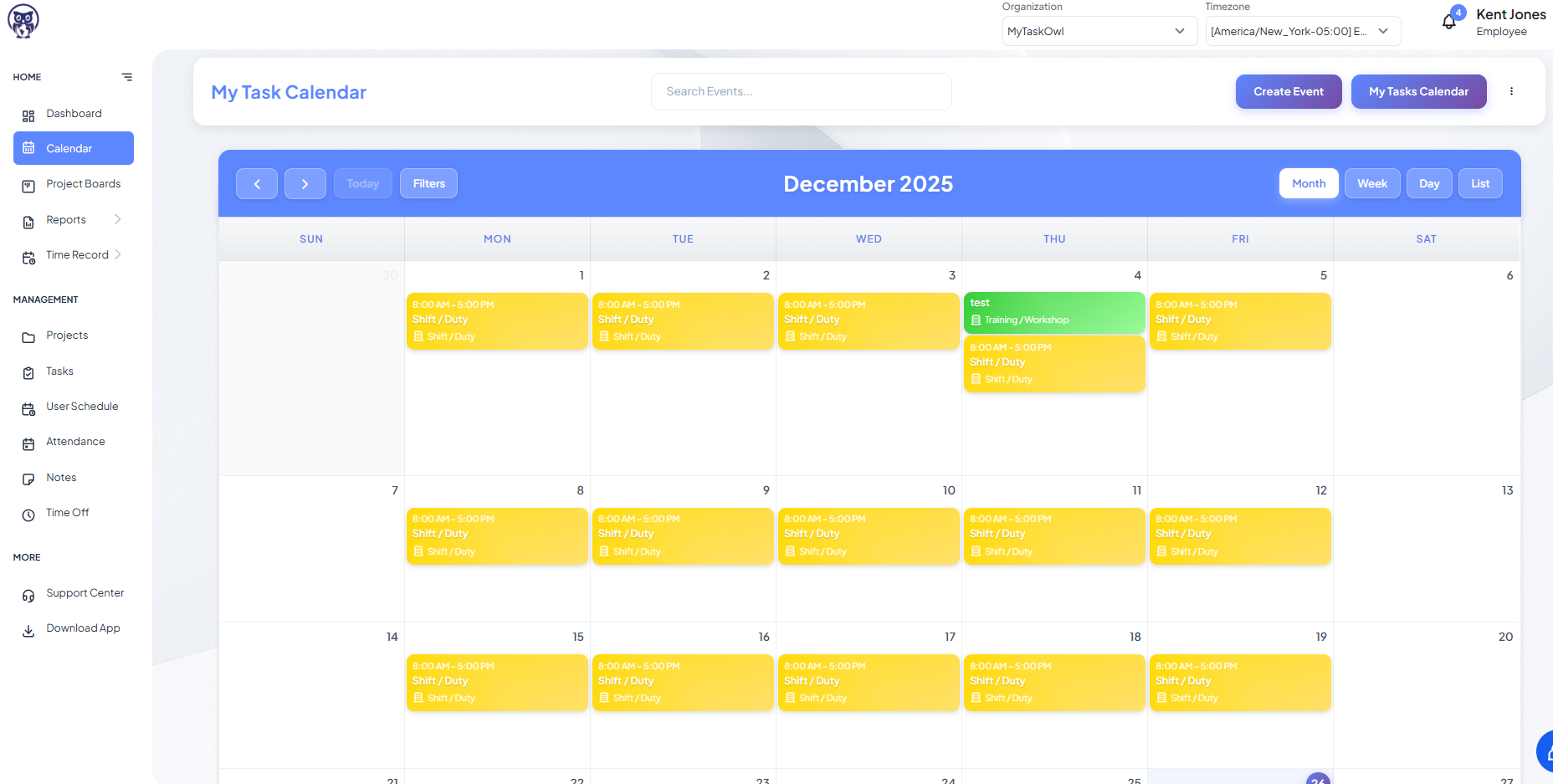 mytask calendar