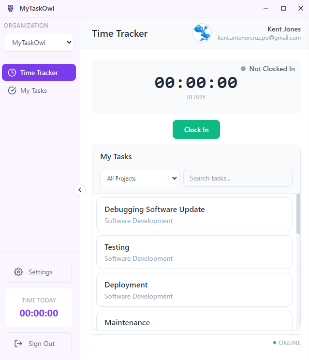MyTaskOwl Software Preview